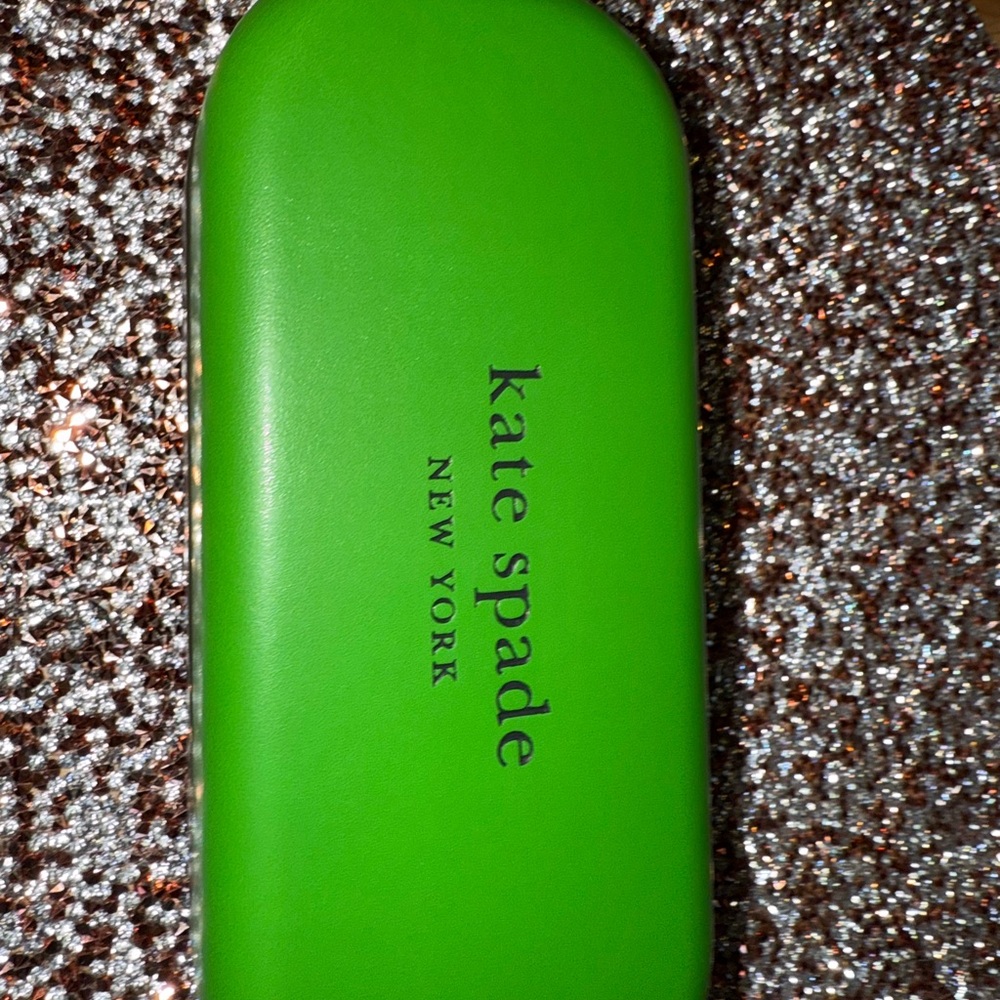 kate spade blue sun glasses with case